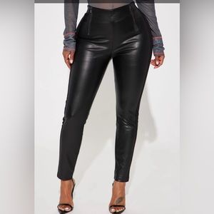 Fashion Nova We Can Make it Work Faux Leather Leggings Black Size Xl